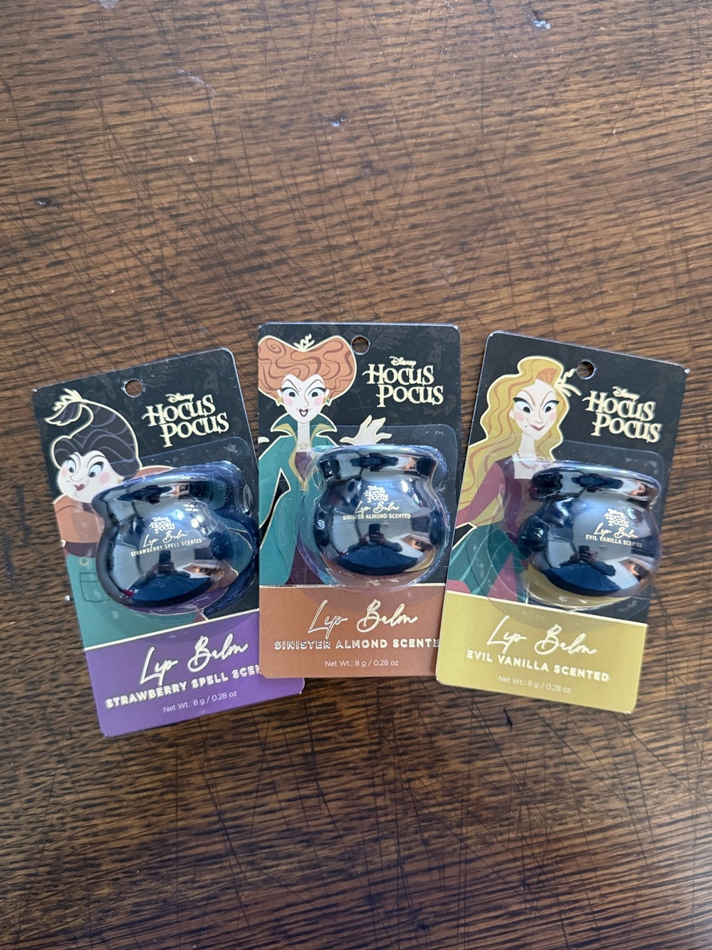 Disney Hocus Pocus Sanderson Sisters 3-Piece Lip Balm Set | NWT